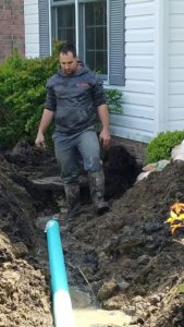 water line installation for Concord Township homeowner