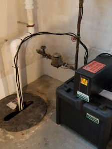 Battery backup sump pump installation in northeast Ohio