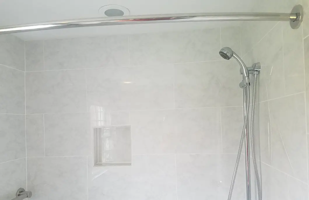 A newly installed shower