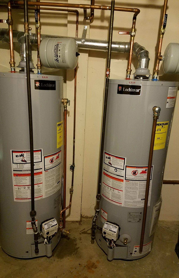 Two Lochinvar hot water heaters, installed by Kobella