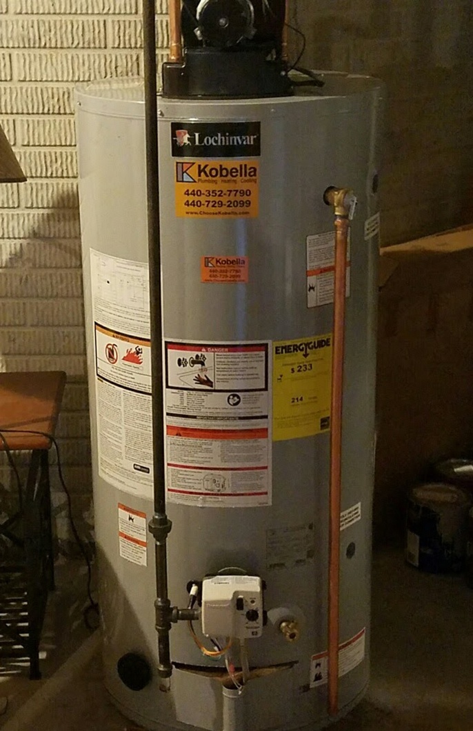 A Lochinvar hot water heater, installed by Kobella