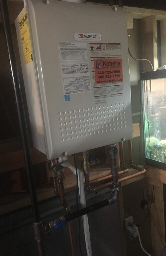 Noritz tankless water heater installed by Kobella
