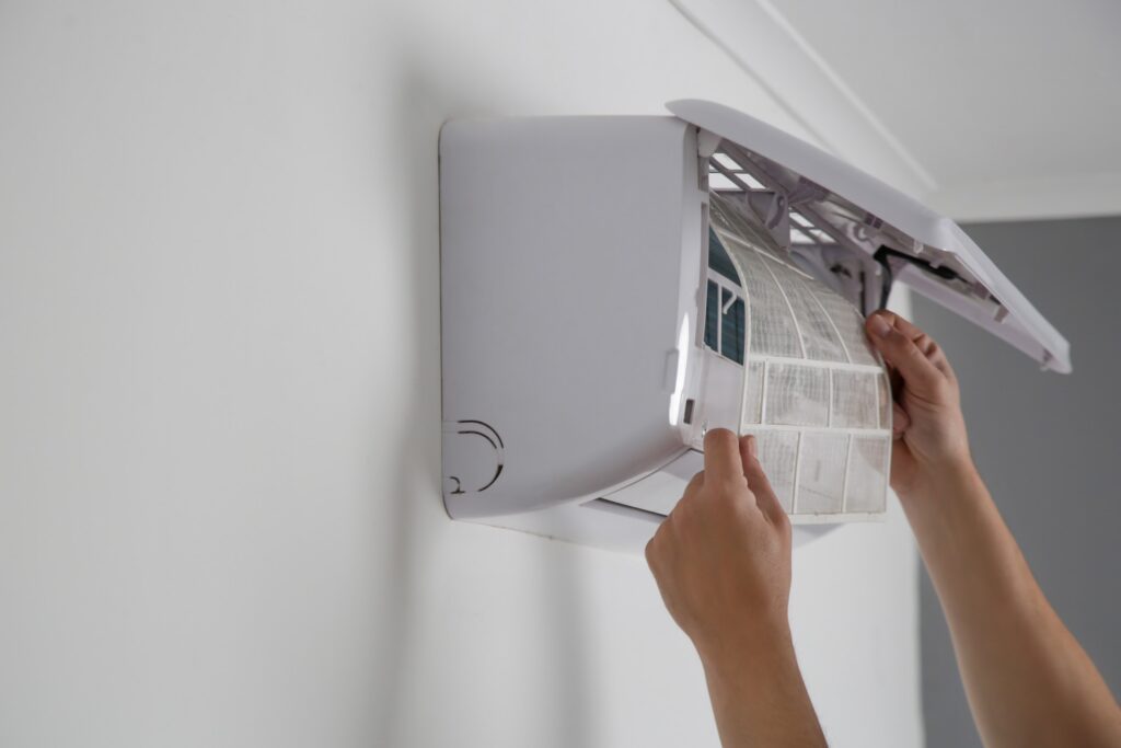 replacing filter in ductless mini split